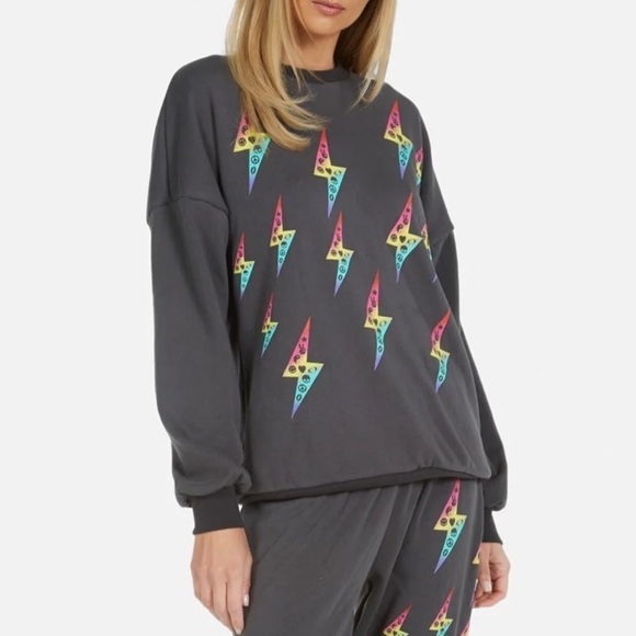 Lauren Moshi | NWT Sierra Elements Lightning Vintage Onyx Sweatshirt M - Picture 3 of 7